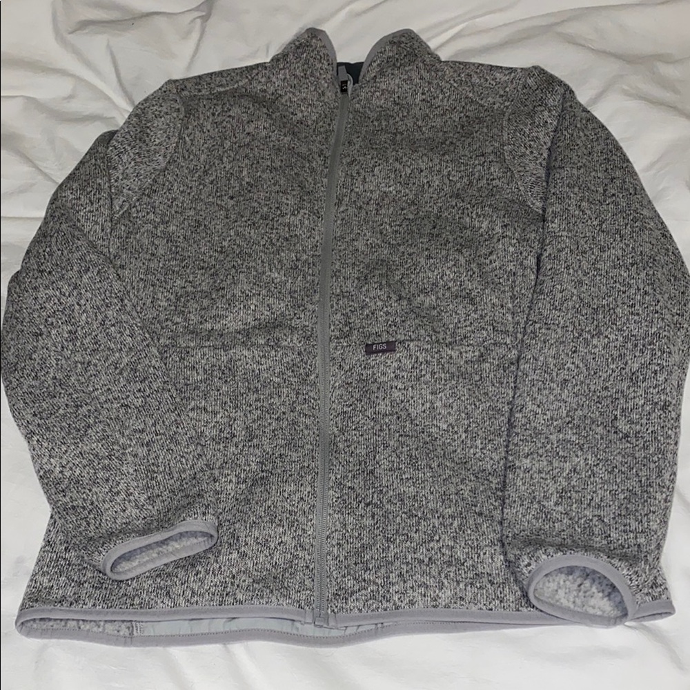 Figs Grey Fleece Jacket